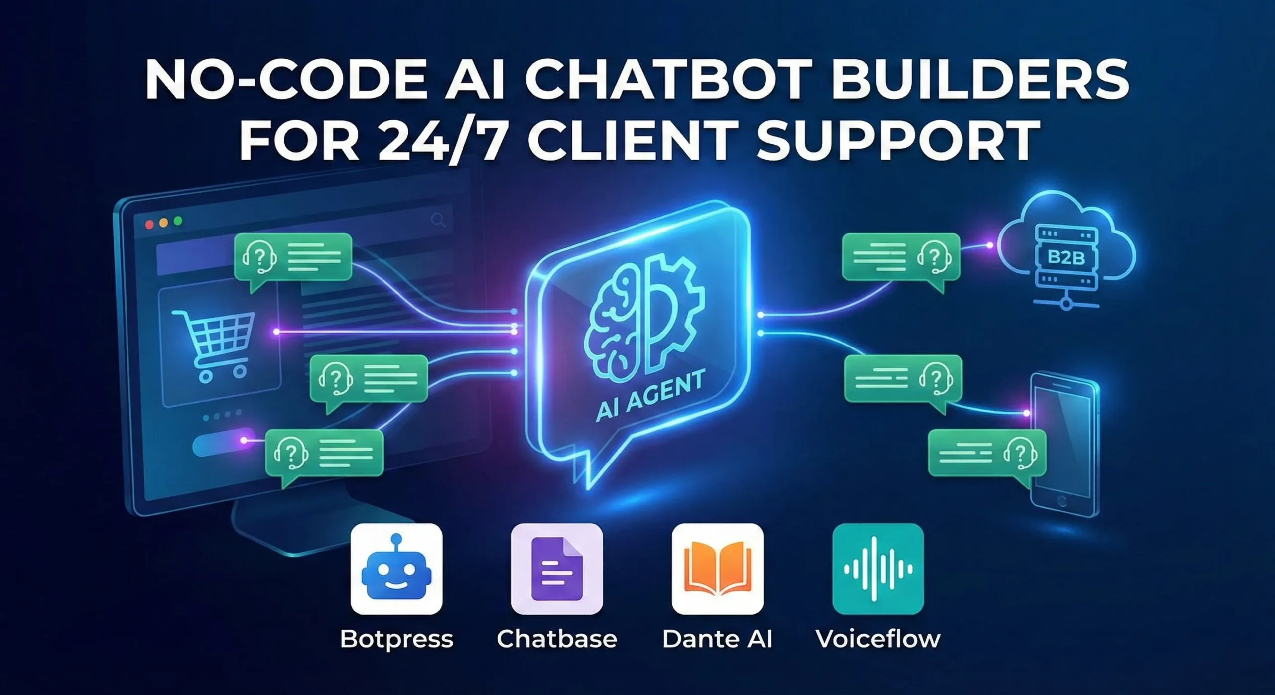 Top No-Code AI Chatbot Builders for Client Support