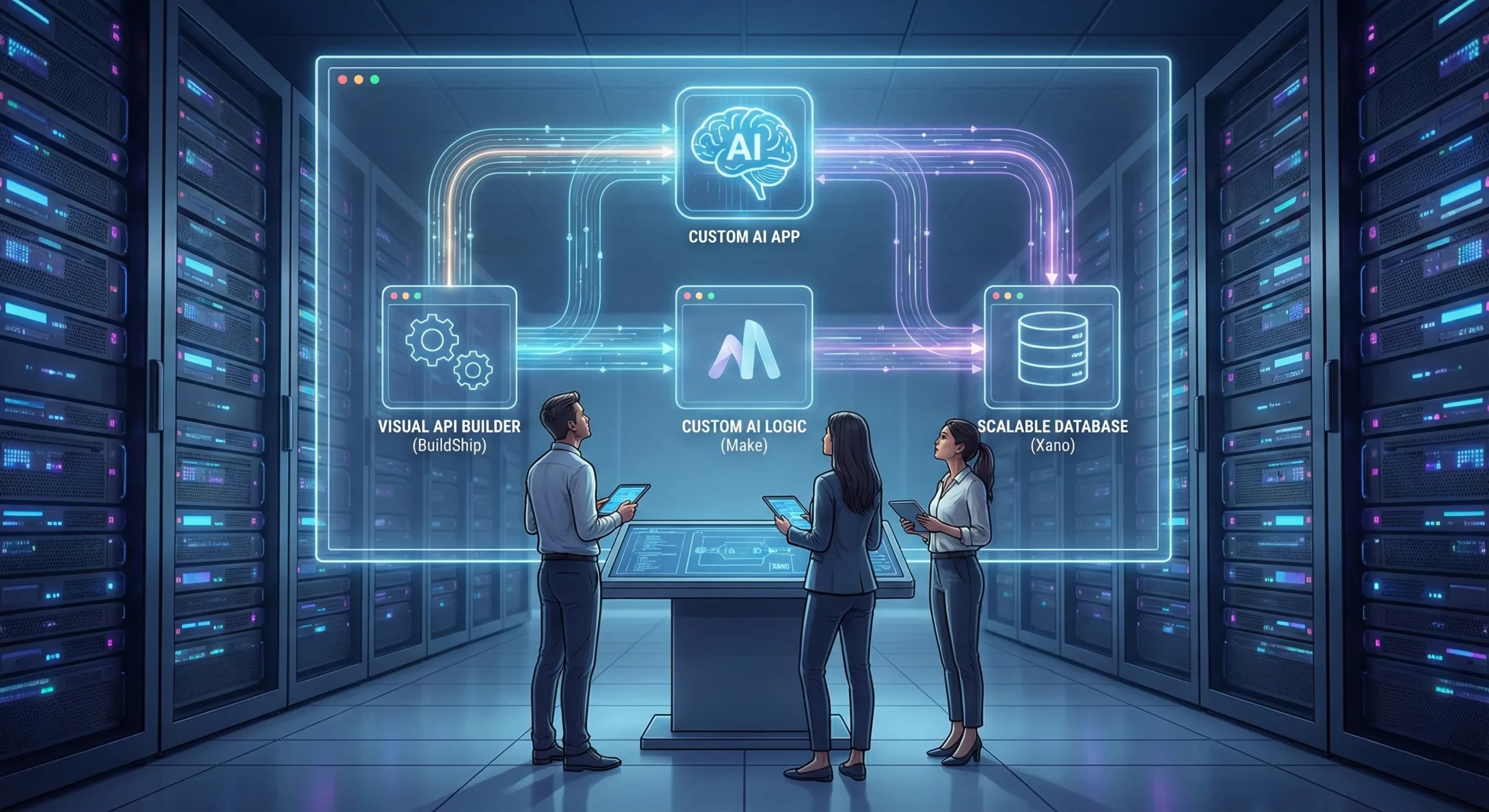 Visual Backend Builders for Custom AI Apps